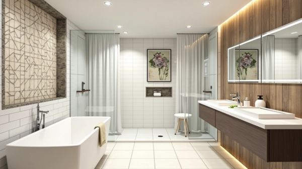 10 idées de panneaux muraux pour sublimer votre salle de bain